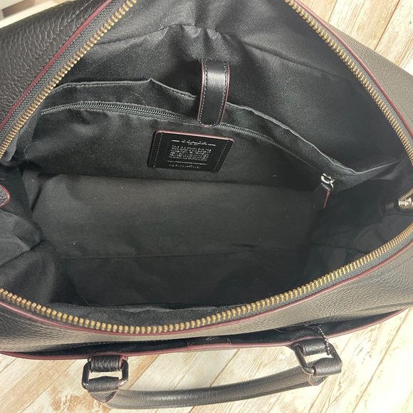 NWT Coach | Trekker Carryall - Black/Oxblood - Picture 5 of 7